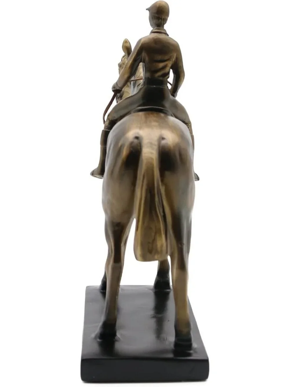 Elegant Horse Rider Sculpture Figurine - Racing Decor for Home & Office 10.5''